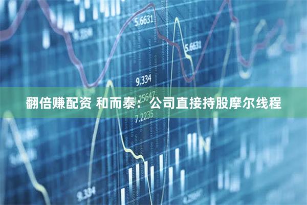 翻倍赚配资 和而泰：公司直接持股摩尔线程