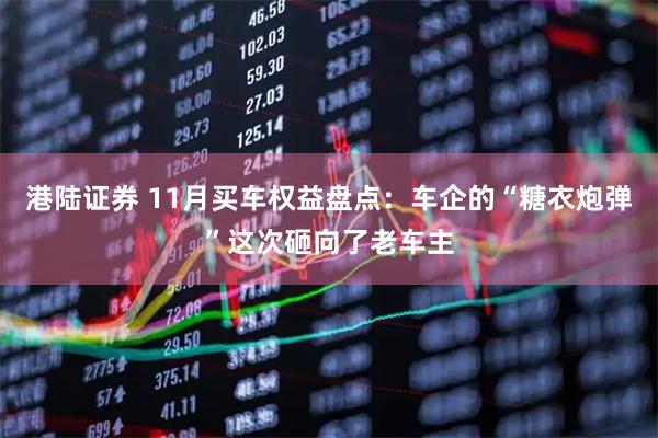 港陆证券 11月买车权益盘点：车企的“糖衣炮弹”这次砸向了老车主