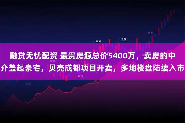 融贷无忧配资 最贵房源总价5400万，卖房的中介盖起豪宅，贝壳成都项目开卖，多地楼盘陆续入市